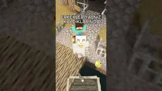 Thumbnail: KIZLAR & ERKEKLER YALNIZ KALDIKLARINDA #shorts #minecraft #türkçe #beniöneçıkart
