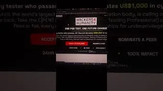 Thumbnail: hackers4humanity free CPENT certificate #cybersecurity #cpent #hacker
