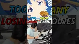 Thumbnail: Makeine - Too Many Losing Heroines OP Drum Cover