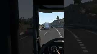 Thumbnail: ETS2 | Crazy Trucker Slams Car into Guardrail #shorts