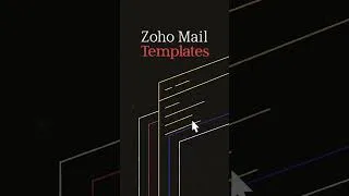 Thumbnail: Stop typing the same email every week. Use "Templates" instead in Zoho Mail.