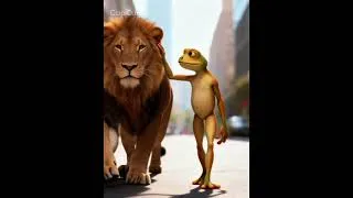 Thumbnail: frog 🐸and  Lion 🦁