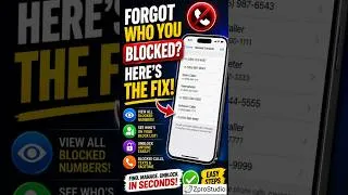 Thumbnail: Forgot Who You Blocked? Here's the Fix! #iphone #blockednumbers #shorts