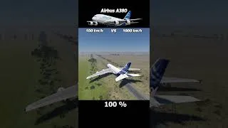 Thumbnail: Can the World’s Biggest Passenger Plane Survive 1,000 KM/H? 😱 #shorts #viral #gaming #beamngdrive