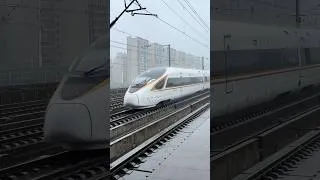 Thumbnail: CR400BF-A Passing under the Rain at 350km/h! #shorts #china #trending #highspeedrail #railway
