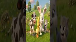 Thumbnail: The Animal Friends Join the Dance! 🦆🐱🐮       #Shorts #KidsSongs #DancingAnimals