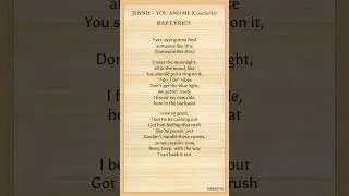 Thumbnail: JENNIE - YOU AND ME [Coachella] ( LYRICS) #jennie #jennieblackpink #youandme #zuwaalyrics
